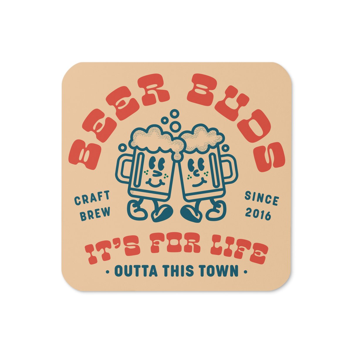 Image of Beer Buds Square Coaster 🍻
