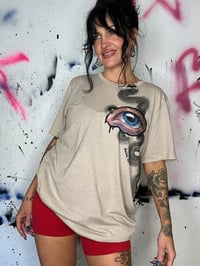 Image 3 of “BLUE EYE” CUSTOM PAINTED TEE SIZE LARGE