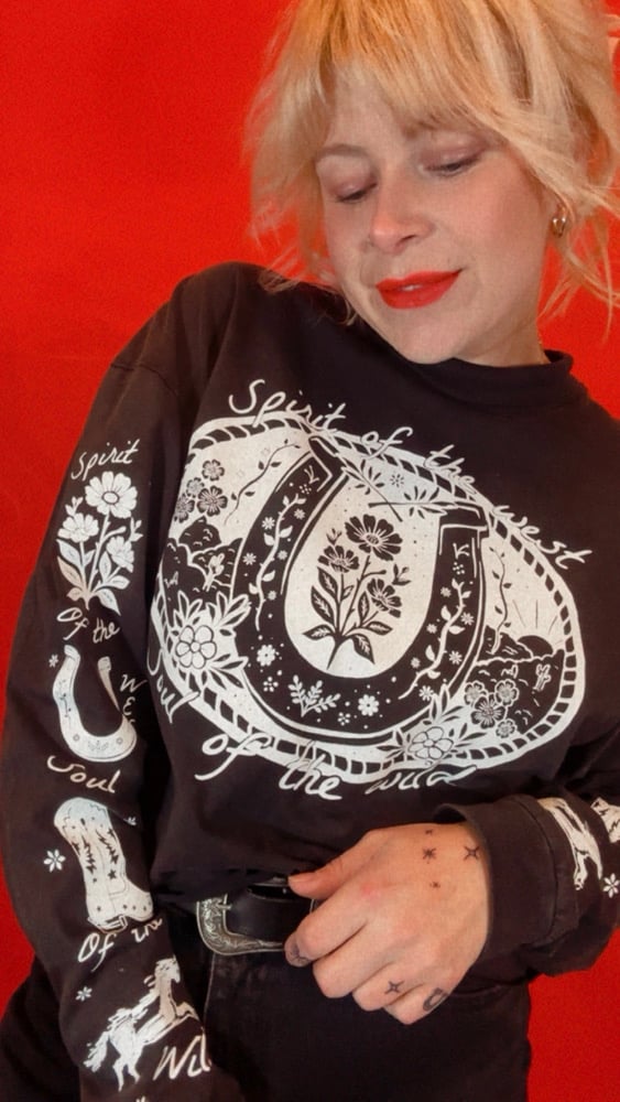 Image of Spirit of the west, soul of the wild long sleeve tee 