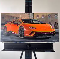Image 1 of Lamborghini Huracan Original Canvas Painting