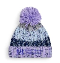 Corkscrew Winter Beanie - Lavender/Navy