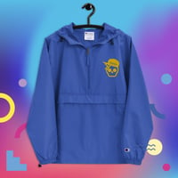 Image 5 of My Skull Is Gold Embroidered Champion Packable Jacket 