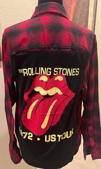 Vintage Red/Black Flannel Shirt the Rolling Stones