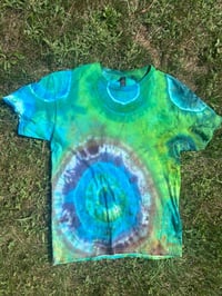 Image 1 of “the wondering eye” geode ice dyed T-shirt (L)