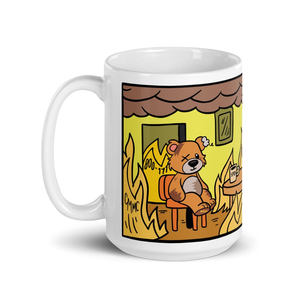 "This Is Fine." Dibby White glossy mug