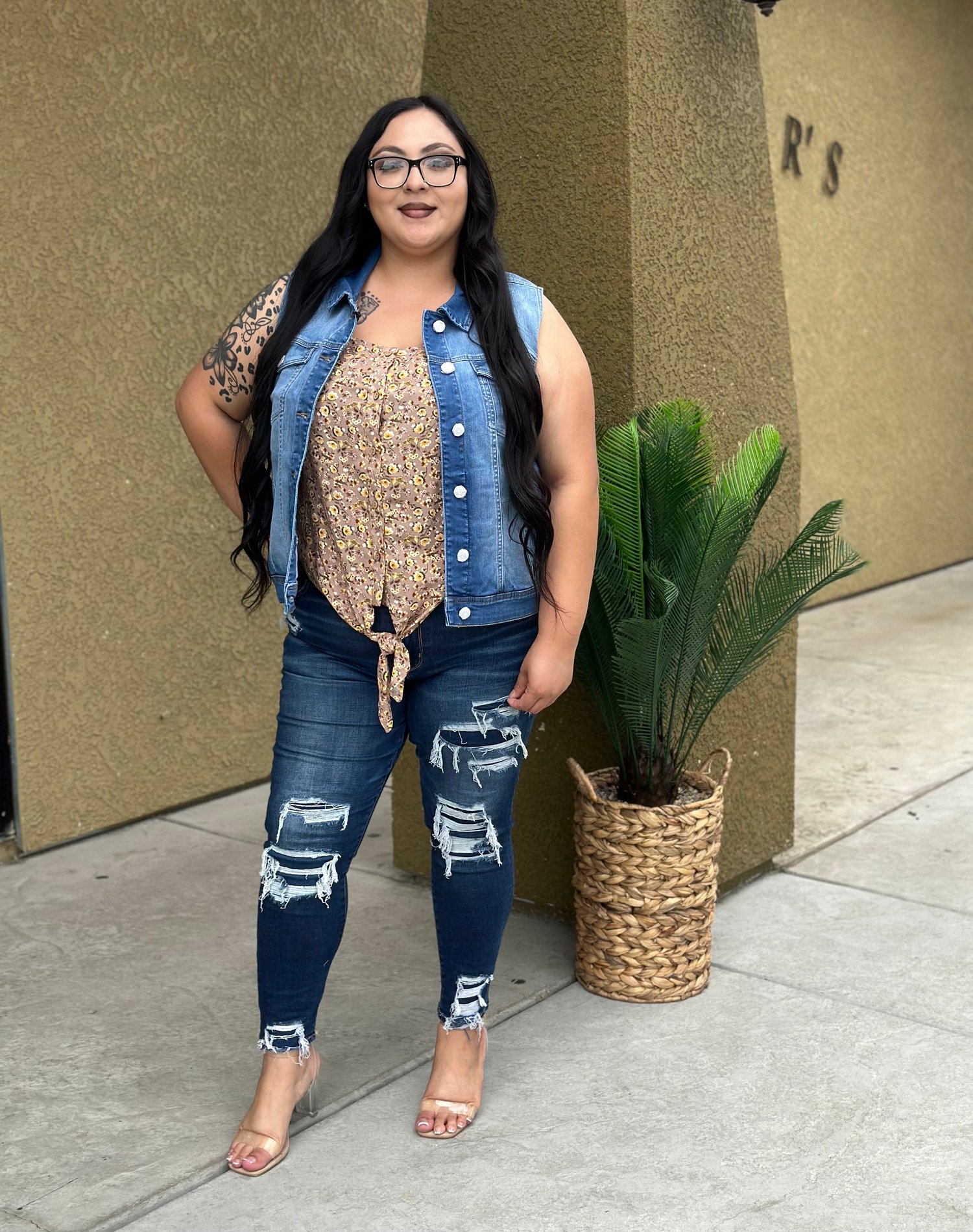 Image of Raelynn Plus Size Jean Vest