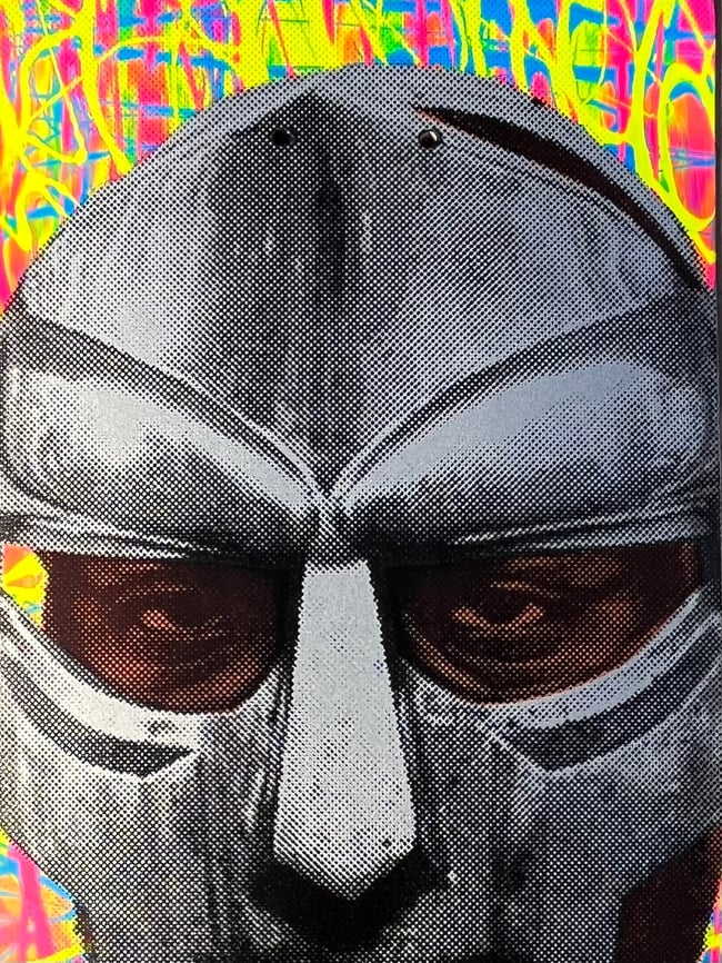 MF Doom - 1/1 chicken scratch skateboard