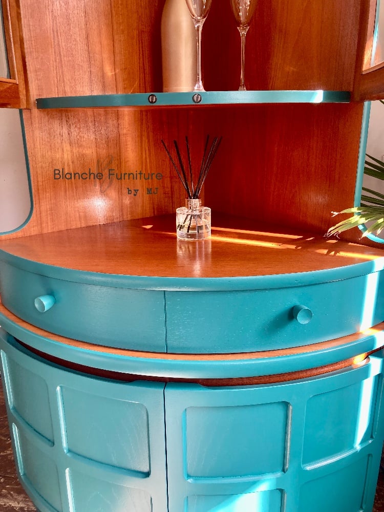 Teal drinks deals cabinet