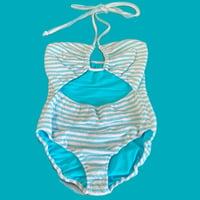 Image 11 of Baby Blue Stripe swimsuit