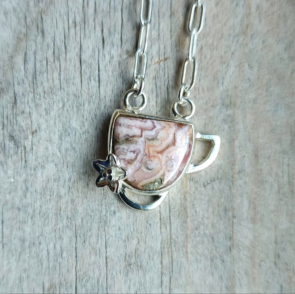 Image of Rhodochrosite Pendant [Demi] — Cup of Courage