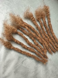 Image 2 of Blonde 100% Human Hair Handmade Loc Extensions 