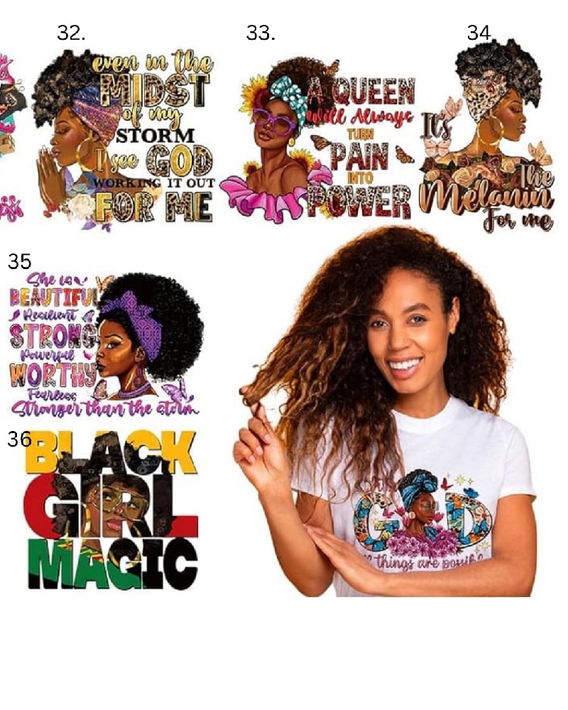 Image of Black Girl Magic DTF Transfers
