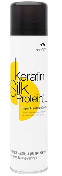 Keratin silk super hard hair spray 