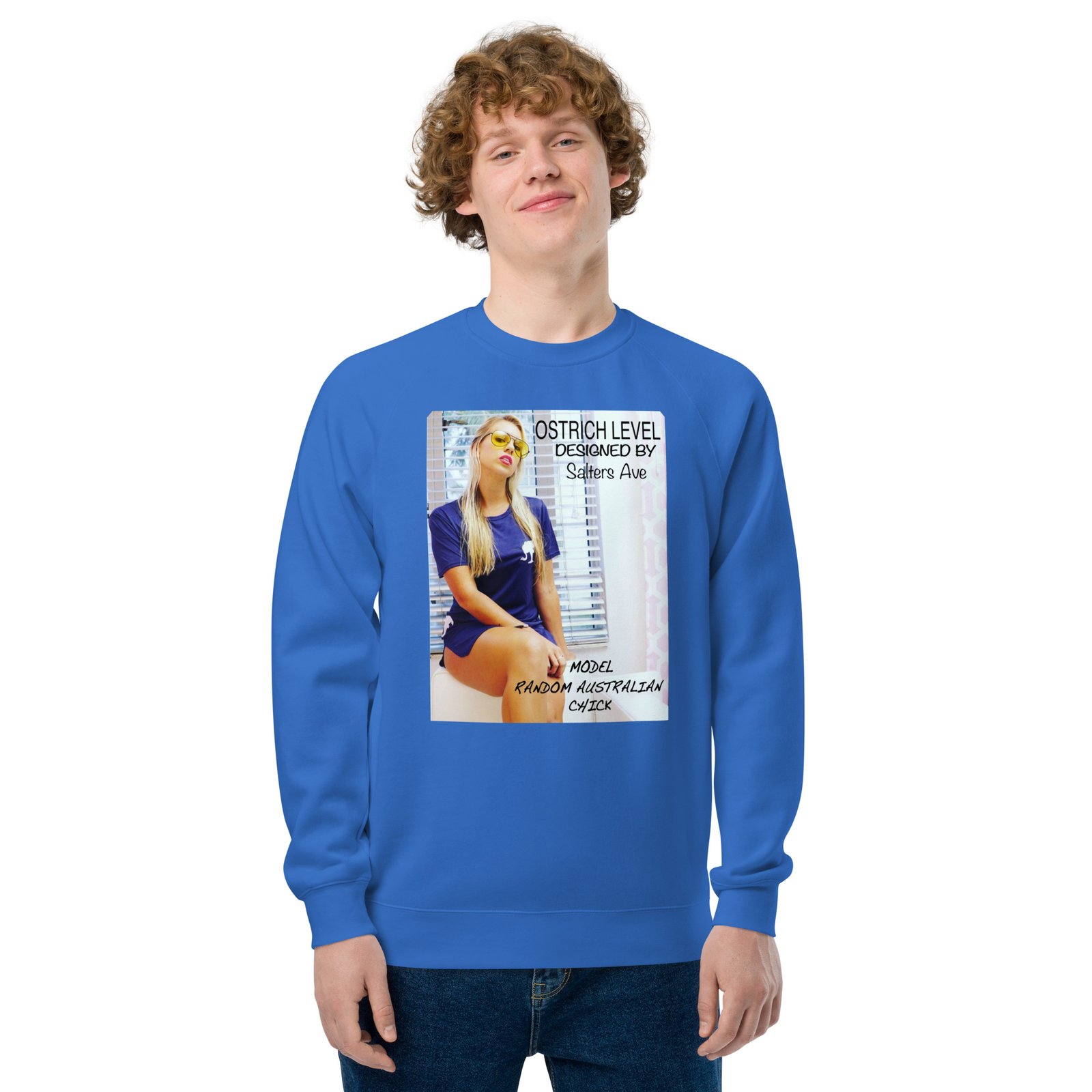 RANDOM MODEL Unisex raglan sweatshirt | SaltersAve