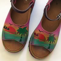 Image 3 of Vintage hand painted sandals 