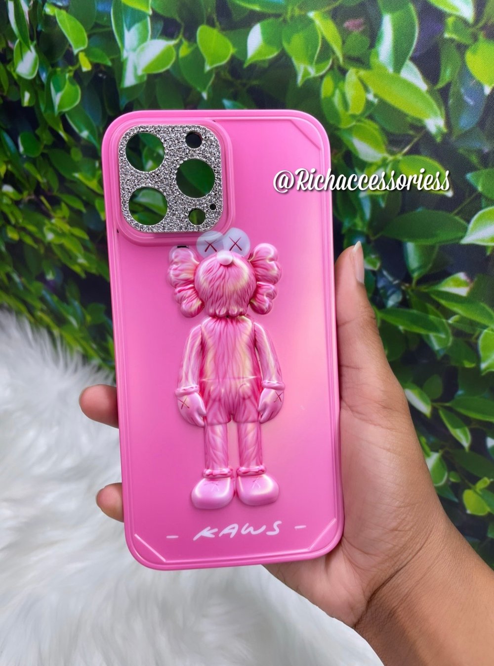 Pink KAWS Iphone Case