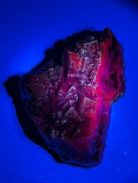 Image 5 of Large Black Rose Fluorite Red UV Specimen | Pakistan #2847