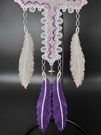 Image 3 of Purple Cross Dreamcatcher
