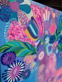 Image 5 of 🌸 M O T H E R S  D A Y  D R O P ✨ Original Painting Wildflowers Vases - 46 x 46cms  copy