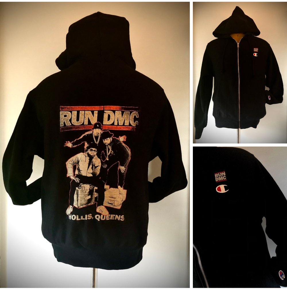 Upcycled “RUN DMC” Champion hoodie