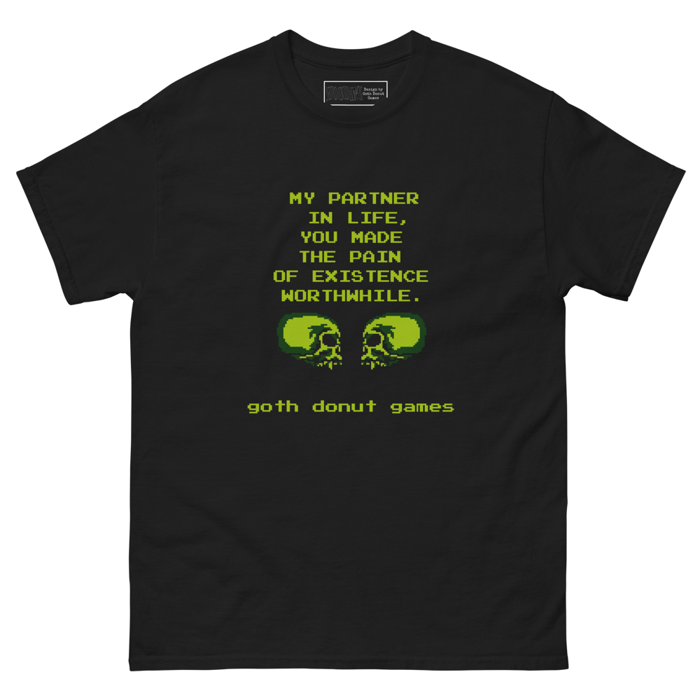 Image of 'Partner in Life' Tee by Goth Donut Games, Exclusively for HOUDINI