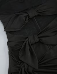 Image 11 of Paris Bow High Slit Maxi Dress