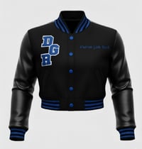 Image 3 of DGR Crop Letterman Jacket (Lions Inspired)