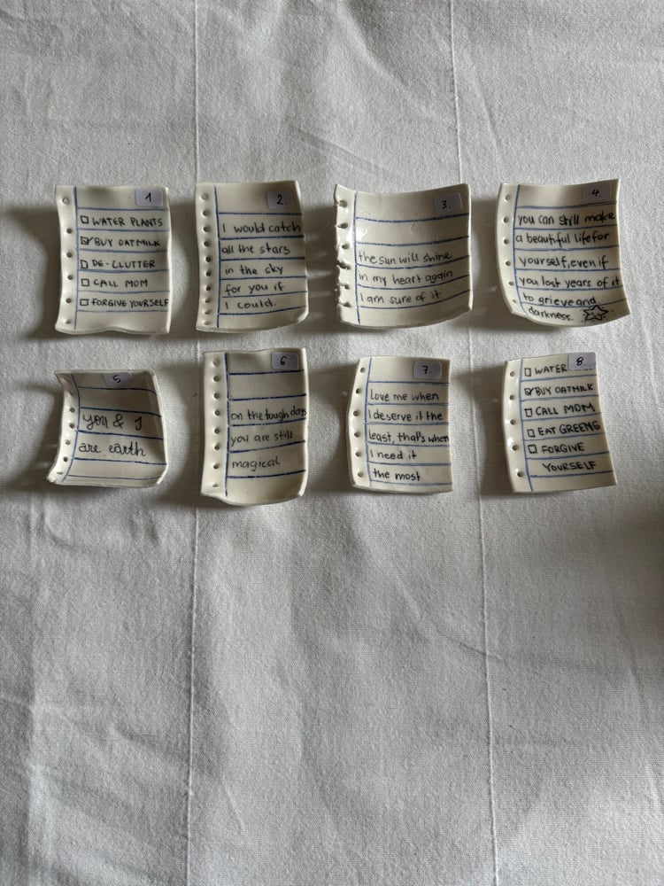 Image of porcelain love notes S