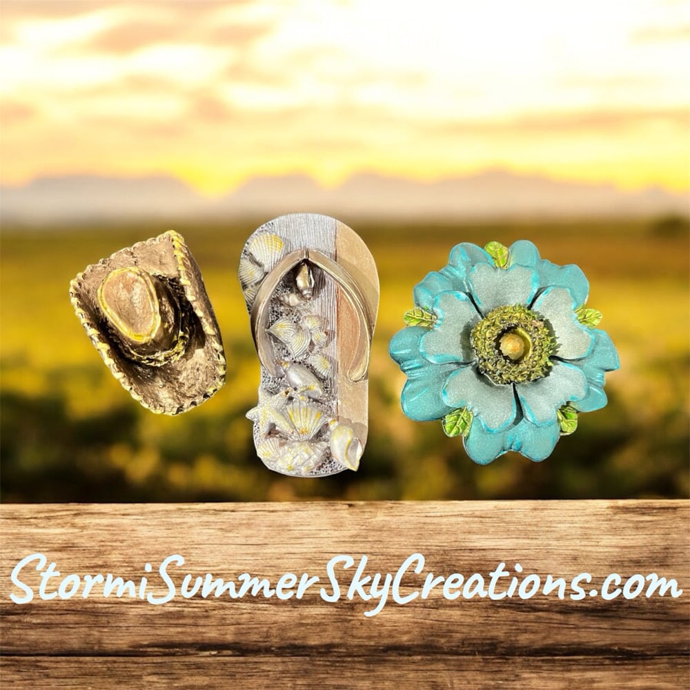 Image of Flip Flop, Flower, Hat magnets
