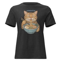 Image 5 of Women's Relaxed T-Shirt, Ramenator Cat T-Shirt | Funny Ramen Cat Graphic Tee