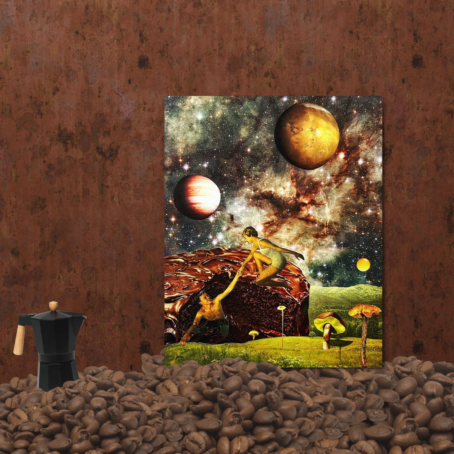 Image of FREE SHIPPING - For the Love of Chocolate Cake - 8x10 inch - Metal Print