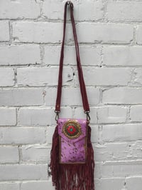 Image 3 of Fur Baby Mobile Bag purple with redstone