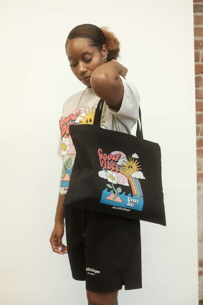 Image of Black GoodVibes Tote Bag