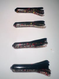 Black Clear Red Gold Flake Mini Jigs 7 pcs