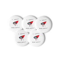 Image 1 of Set of pin buttons ANGRY LADIES