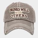 Drinks Well With Others Distressed Baseball Cap