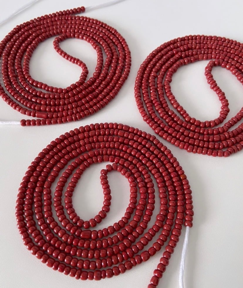 Image of Red Tie on Waistbeads Collection 
