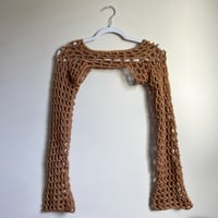Brown Crochet Shrug