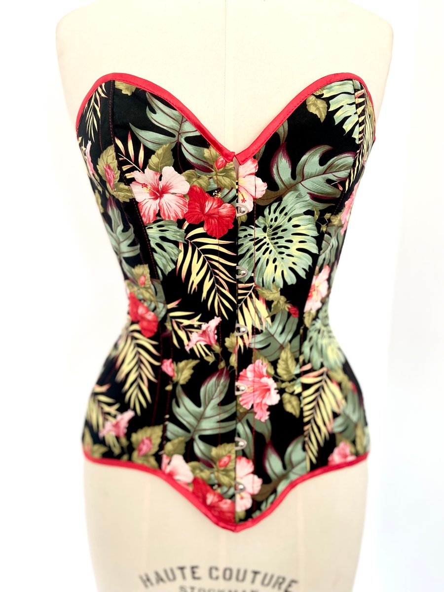 Image of TROPICAL BLACK CORSET