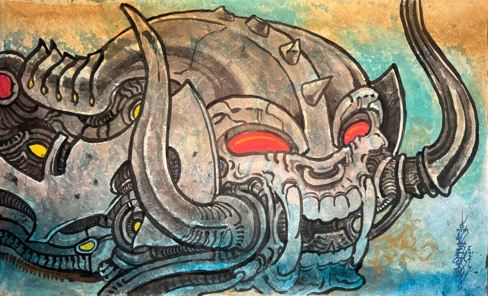 Image of Tim Lehi “Snaggletooth 2” Original Art
