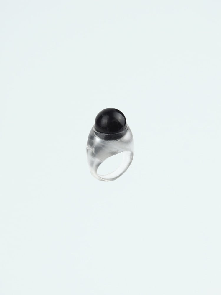 Image of LOWOOL - Black Frog Eye Ring
