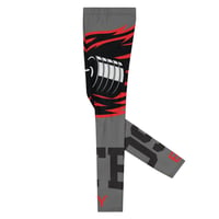 Image 3 of BOSSFITTED Grey Red and Black AOP Men's Compression Pants