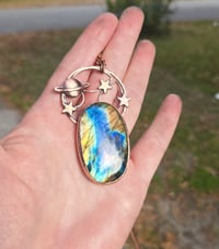 Image 4 of Electroformed THIS IS WHAT SPACE SMELLS LIKE labradorite necklace 04