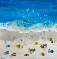 Swimming Women/Beach life Canvas Wrap