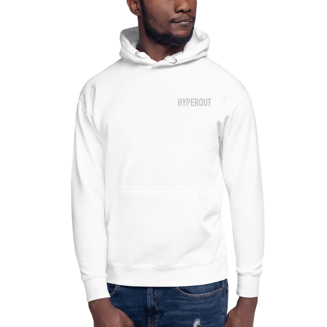 Image of HYPEROUT™ White Minimalist Hoodie | HYPEROUT SZN ONE™