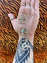 Image 1 of Sterlingsilber Ketten mit Türkis und Stempeln 