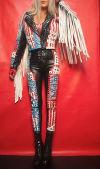 Image 2 of KISS PSYCHO CIRCUS FAUX LEATHER PANTS 