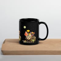 Image 2 of Frida Cat-lo - Black Glossy Mug - 2 Size Options 
