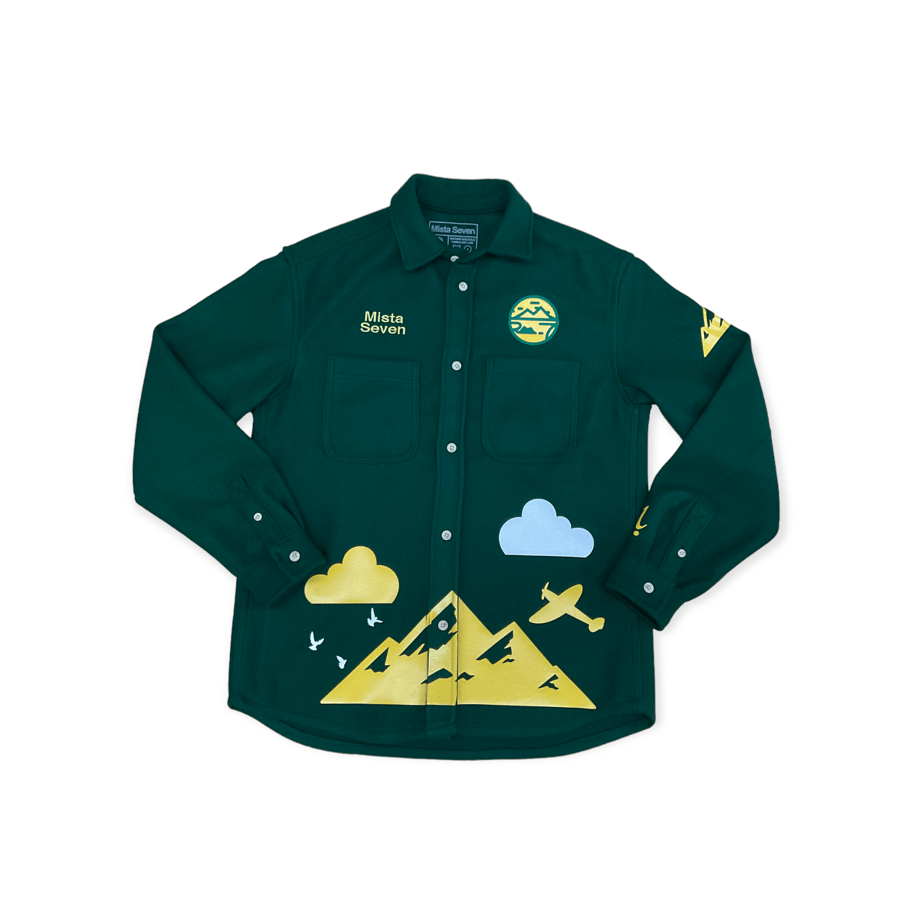 Image of Mista Seven Arctic Mountaineer Button UP KellyGreen/Yellow