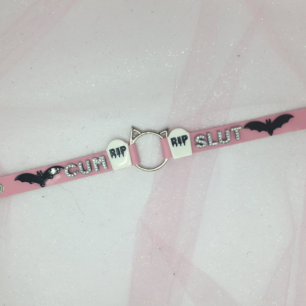 Black Batty Cum Slut Choker 